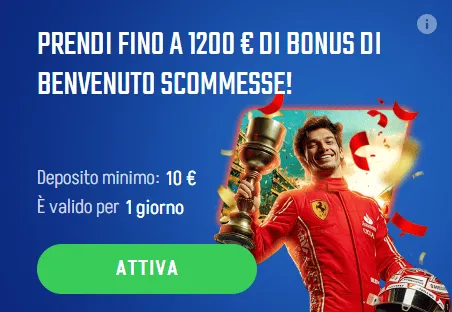 Prendi fino a 1200 euro di bonus di benvenuto scommesse (1)